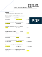 Updated Pre-Intermediate 4 End of Course Test