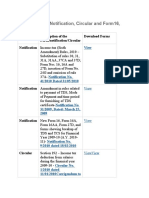 TDS Notification, Circular and Form16, Form 16A, Etc