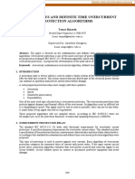 Instantaneous and Definite Time Overcurrent Protection Algorithms