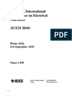 2010 XIX International Conference On Electrical Machines