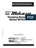 Tamping Rammer Model MT65-H: Parts and Operation Manual