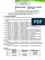 Subject: Fundamentals of Abm 1 Grade Level: Eleven Quarter: Three (2) Week: Two I. OBJECTIVES: at The End of The Lesson, Students Are Expected To