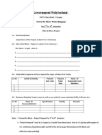 Government Polytechnic: Format For Micro-Project Proposal For 1 To 4 Semester Title of Micro-Project