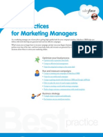 Best Practices For Marketing Managers