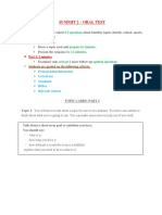 Summit 2 - Oral Test: Part 1: 1-2 Minute