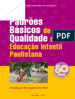 Padrões Básicos de Qualdiae Na Educação Infantil Paulistana