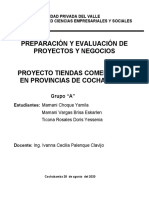 Proyecto Tiendas Comerciales en Provincias