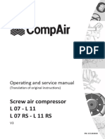 Screw Air Compressor L 07 - L 11 L 07 Rs - L 11 RS: Operating and Service Manual