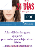 Un Mundo Sin Quejas. Reto de 21 Días.