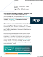 Operational Technology (OT) - Definitions and Differences With IT