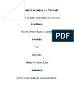 Ensayo Psicologia de La Personalidad