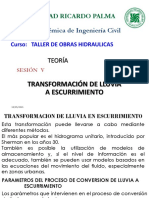 Transformacion de Lluvia A Escurrimiento