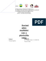 Ensayo Sobre Sociedades Multietnicas y Pluriculturales