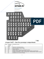 VW Golf mk5 - Fuse Box Fuse Box in Passenger Compartment
