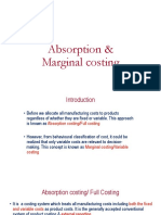 Absorption Vs Marginal Costing