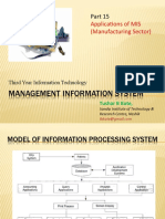 Application of Mis in Manufacturing Sector