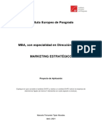 Proyecto de Aplicación - MARKETING ESTRATÉGICO - Marcelo Tipán