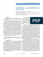 3D Printing - An Alternative of Conventional Crown Fabrication A Case Report