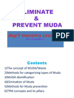 Eliminate & Prevent Muda: Dep't Masonry Level - 3