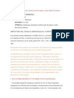 Modelo de Demanda Constitucional de Amparo Contra Sentencia Judicial