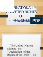 Internationally Accepted Rights OF The Child: BY Jaya Sharma