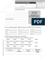 Avaliação Final de Estudo Do Meio - 3.º Período