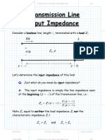 Transmission Line Input Impedance and Length