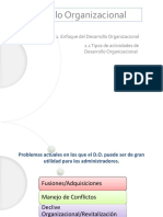 Desarrollo Organizacional: 2. Enfoque Del Desarrollo Organizacional 2.1 Tipos de Actividades de Desarrollo Organizacional