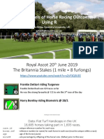 Statistical Models of Horse Racing Outcomes Using R: DR Alun Owen, Coventry University, UK Aa5845@coventry - Ac.uk