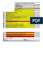 Checklist For Single Site Verification - Template - Sss - 1