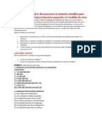 Sesión 3 o Actividad 3: Reconocemos La Notación Científica para Hacer Efectivo Las Representaciones Pequeñas en Medidas de Virus