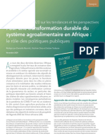 Pour Une Transformation Durable Du Système Agroalimentaire en Afrique