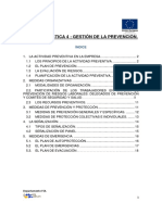 Unidad Didáctica 4 Gestión Prevención