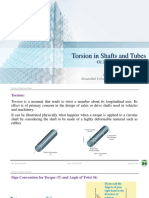 Torsion in Shafts and Tube