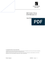 620 Vector Drive S/W Release 2.X: User Manual