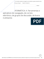 Conceitos e Modos de Utilização de Ferramentas e Aplicativos de Navegação de Correio Eletrônico, de Grupos de Discussão, de Busca e Pesquisa