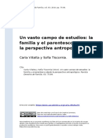 Carla Villalta y Sofia Tiscornia (2014) - Un Vasto Campo de Estudios La Familia y El Parentesco Desde La Perspectiva Antropologica