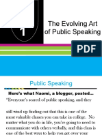 The Evolving Art of Public Speaking