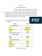 Laboratories and Results: Physical Properties