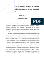 Title-A Study of The Dropout Students in Primary Schools at Ratabari Constituency Under Karimganj District of Assam Chapter - I