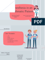 Anesthesia in An Asthmatic Patient: Collin Clinton Cheng, MD Janette T. Fusilero-Pascual, MD