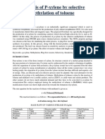 Synthesis of P-Xylene by Selective Methylation of Toluene