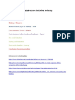 Cost Structure in Airline Industry