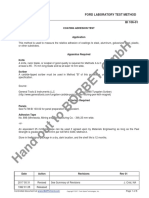 Hand Out To Borbet GMBH: Coating Adhesion Test