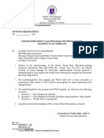 Division Memorandum: Office of The Schools Division Superintendent