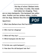 Reading Comprehension With Questions Set 2