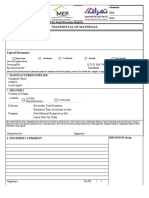 003 Transmittal of Material Mep