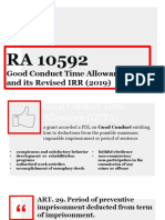 Good Conduct Time Allowance Law and Its Revised IRR (2019)