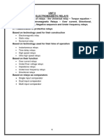 Electromagnetic Relay Static Relay Numerical Relay: Single Input Comparator Dual Input Comparator Multi Input Comparator