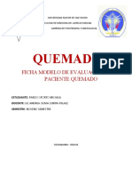 Ficha Modelo de Evaluación en El Paciente Quemado